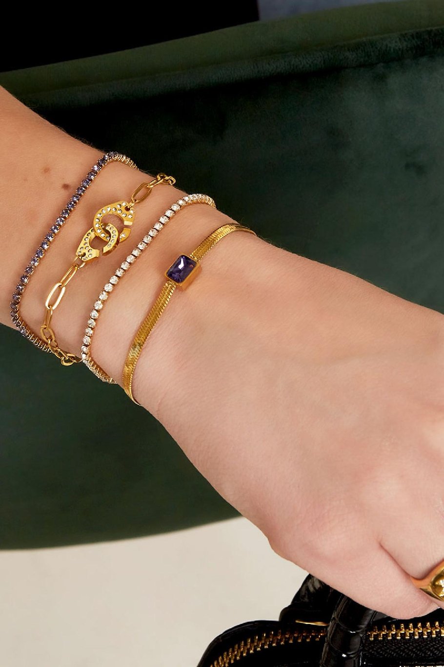 Armband oogverblindend Wit Stainless Steel Afbeelding2